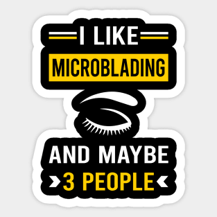 3 People Microblading Microblade Sticker